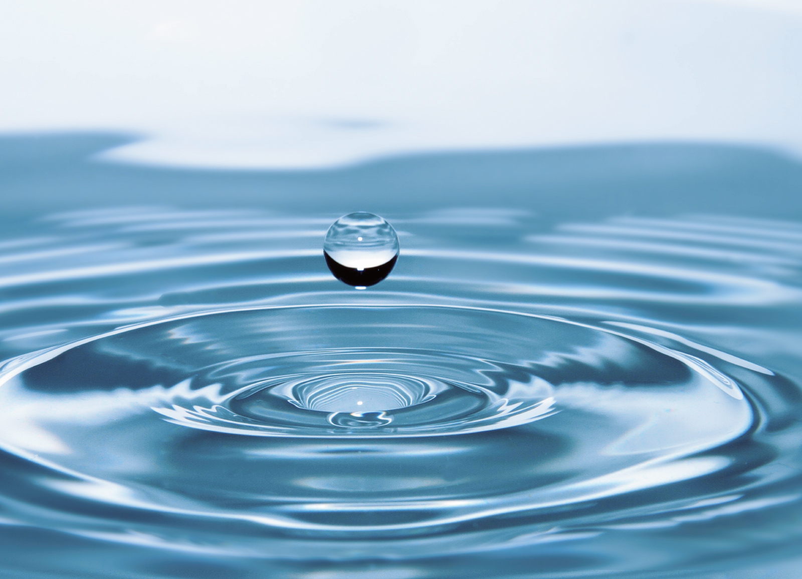 水面と水滴